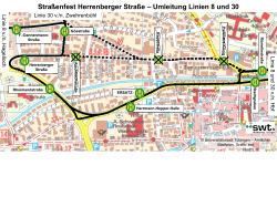 Straßenfest Herrenberger Straße – Umleitung Linien 8 und 30