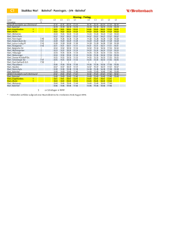 Fahrplan Linie C1