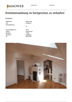 Dreizimmerwohnung im Dachgeschoss zu verkaufen!