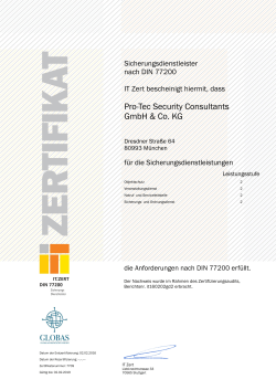 Pro-Tec Security Consultants GmbH & Co. KG - PRO