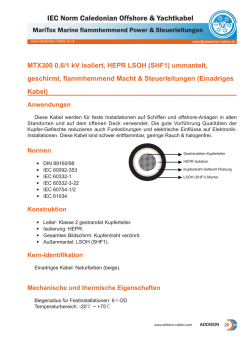 IEC Norm Caledonian Offshore & Yachtkabel