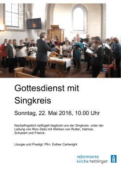 Gottesdienst mit Singkreis