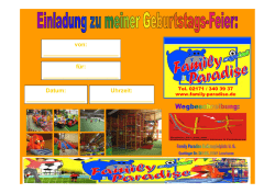 Einladung zur Geburtstagsfeier