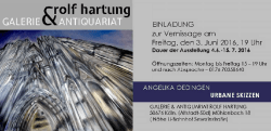EINLADUNG zur Vernissage am Freitag, den 3. Juni 2016, 19 Uhr