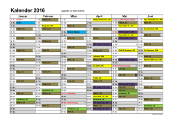 Jahresprogramm 2016