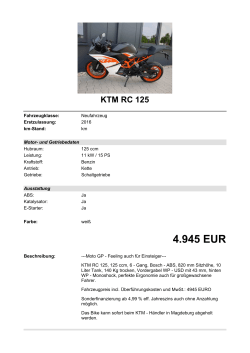 Detailansicht KTM RC 125