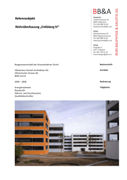 Referenzobjekt Wohnüberbauung „Entlisberg IV“
