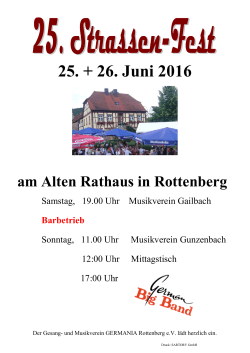25. + 26. Juni 2016 - Gesang- und Musikverein Germania