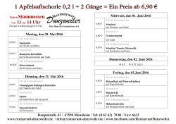 Stammessen KW21 - Restaurant Dunzweiler
