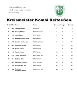 Kreismeister Kombi Reiter/Sen. - Pferdesport