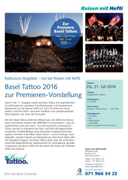 Basel Tattoo 2016 – PREMIERE!