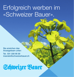 Erfolgreich werben im «Schweizer Bauer». - page-up