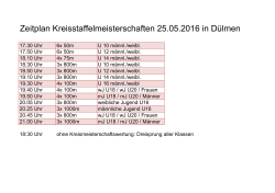 Zeitplan Kreisstaffelmeisterschaften - FLVW-LA1