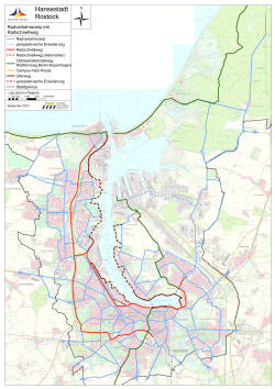 Karte des Rostocker Radverkehrsnetzes und der - Rostock