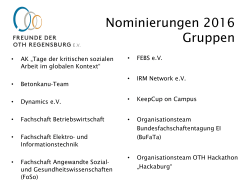 Nominierungen 2011 Einzelpersonen
