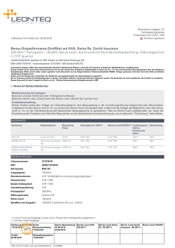 Bonus-Outperformance-Zertifikat auf AXA, Swiss Re