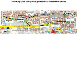 Umleitungsplan Vollsperrung Friedrich-Dannenmann