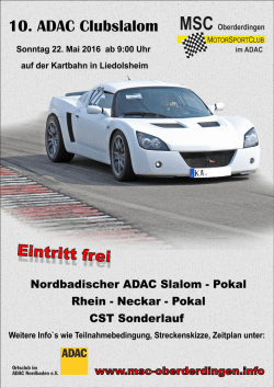 Page 1 10. ADAC Clubslalom MSC oder ange MOTORSPORTCLUB