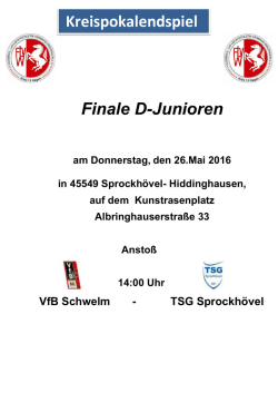 Finale D-Junioren Kreispokalendspiel