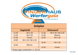 Zeitplan - Werfergala