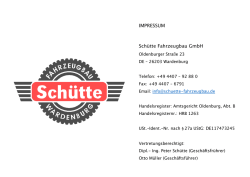IMPRESSUM - Sch&uuml;tte Fahrzeugbau