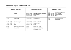 Zeitplan - Motorik 2017