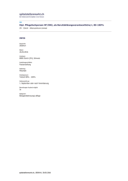 Dipl. Pflegefachperson HF/DN2, als Berufsbildungsverantwortliche/r