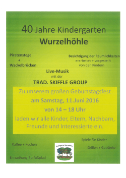 Einladung 40 Jahre Wurzelhöhle