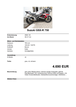 Detailansicht Suzuki GSX-R 750