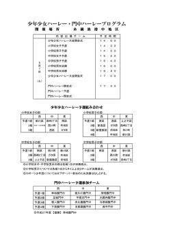 H28年度 少年少女・門中ハーレープログラム(88.3KBytes)