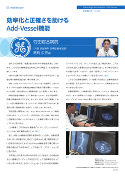 効率化と正確さを助けるAdd-Vessel機能 PDF 383KB