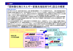 「固体酸化物エネルギー変換先端技術ラボ」設立の概要