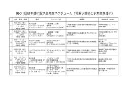 第61回日本透析医学会発表スケジュール（電解水透析と