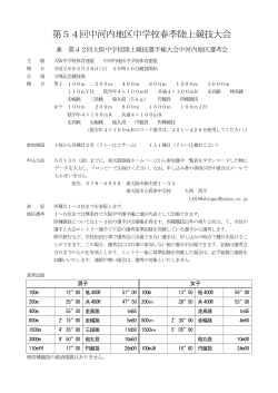 第54回中河内地区中学校春季陸上競技大会