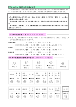 平成28年4月期月次景況調査結果
