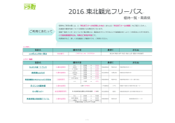 2016 東北観光フリーパス