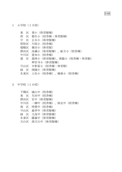 別紙 1 小学校（15校） 東 区 葵小（体育館棟） 西 区 稲生小（校舎棟