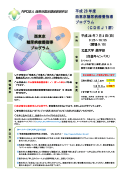 第28年度西東京糖尿病療養指導プログラム