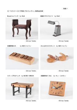 別紙1 「ミライへツナグ再生プロジェクト」販売品目例