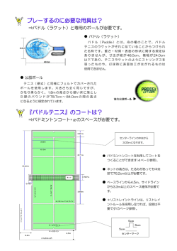 コートと用具 - 日本パドルテニス協会