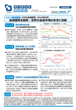 ECBの金融政策（2016年6月）
