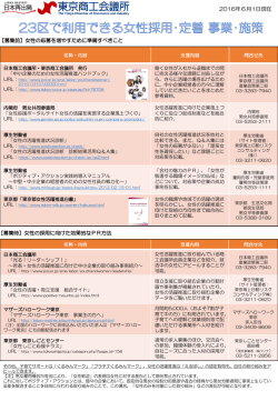 女性採用・定着事業・施策