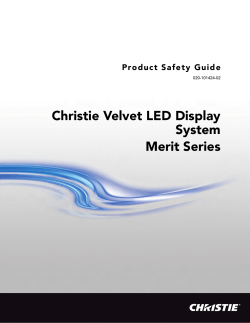 Christie Velvet LED Display System Merit Series
