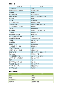 模擬店一覧 展示及び案内所