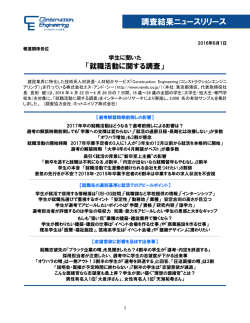 就職活動に関する調査 - 株式会社エヌ・アンド・シー