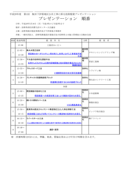 プレゼンテーション 順番