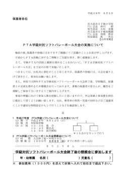学級対抗ソフトバレーボール大会終了後の懇親会に参加します