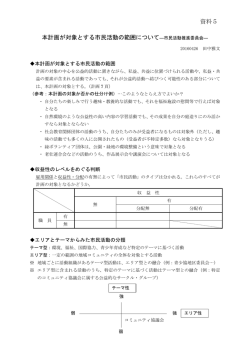 資料5 本計画が対象とする市民活動の範囲について―市民活動推進