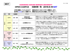 学科別体験授業の内容は - kgwu.ac.jp
