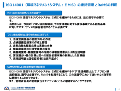 ISO14001（環境マネジメントシステム：EMS）